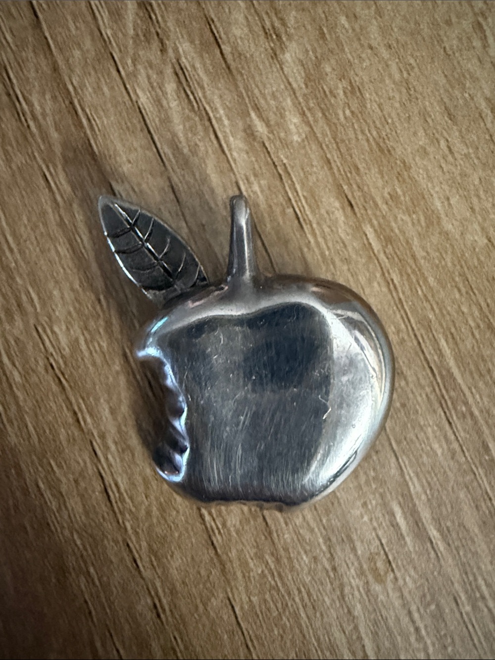 Sterling Silver Apple Leaf Pin Pendant - 925  Women's Jewelry